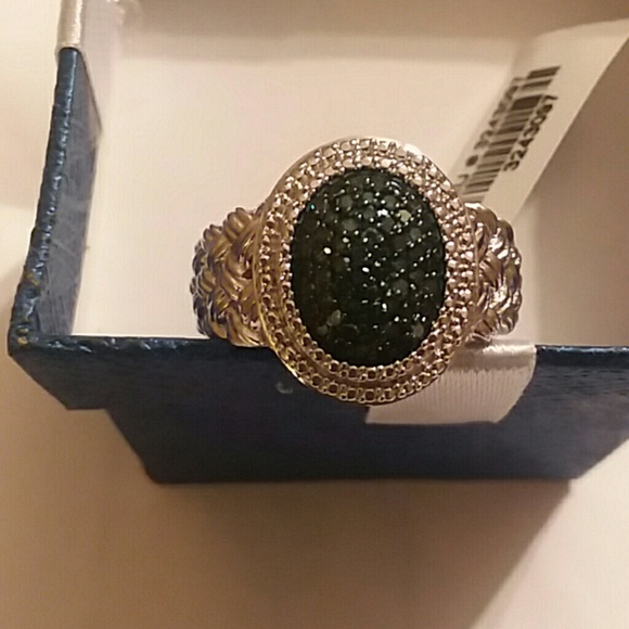 BLUE DIAMOND RING, SIZE 7 - Picture 6 of 8